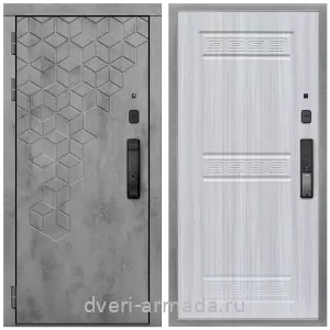Входные металлические двери в Московской области, Дверь входная Армада Квадро МДФ 16 мм Kaadas K9 / МДФ 10 мм ФЛ-242 Сандал белый