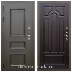 Утепленные для частного дома, Дверь входная уличная в дом Армада Фаренгейт / МДФ 6 мм ФЛ-58 Венге для загородного дома