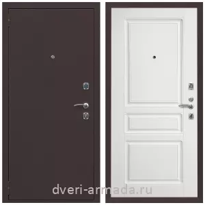 Двери оптом, Металлическая дверь входная Армада Комфорт Антик медь / МДФ 16 мм ФЛ-243 Белый матовый