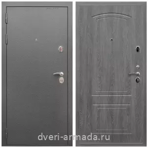 Входные двери МДФ для офиса, Дверь входная Армада Оптима Антик серебро / МДФ 6 мм ФЛ-138 Дуб Филадельфия графит