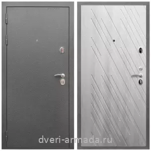 Входные двери с двумя петлями, Дверь входная Армада Оптима Антик серебро / МДФ 16 мм ФЛ-86 Ясень Ривьера Айс