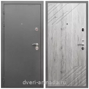 Входные двери с двумя петлями, Дверь входная Армада Оптима Антик серебро / МДФ 16 мм ФЛ-143 Рустик натуральный