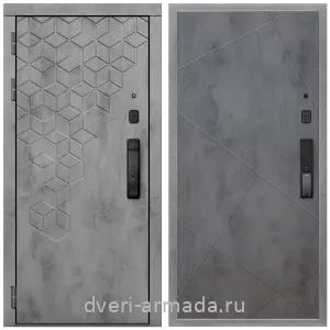 Входные металлические двери в Московской области, Дверь входная Армада Квадро МДФ 16 мм Kaadas K9 / МДФ 10 мм ФЛ-291 Бетон темный