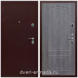 Двери оптом, Металлическая дверь входная Армада Люкс Антик медь / МДФ 6 мм ФЛ-138 Дуб Филадельфия графит с шумоизоляцией с МДФ панелями