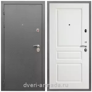 Наружные, Дверь входная Армада Оптима Антик серебро / МДФ 16 мм ФЛ-243 Белый матовый