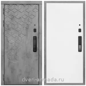 Входные металлические двери в Московской области, Дверь входная Армада Квадро МДФ 16 мм Kaadas K9 / МДФ 10 мм Гладкая белый матовый