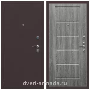 Двери оптом, Металлическая дверь входная Армада Комфорт Антик медь / МДФ 16 мм ФЛ-39 Дуб Филадельфия графит