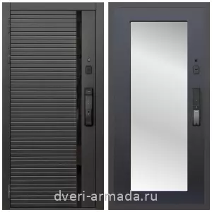 Входные двери 960 мм, Умная входная смарт-дверь Армада Каскад BLACK МДФ 10 мм Kaadas K9 / МДФ 16 мм ФЛЗ-Пастораль, Венге