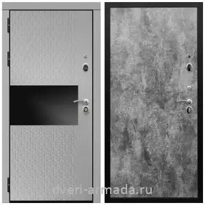 Дверь входная Армада Престиж Черная шагрень МДФ 16 мм Милк рикамо софт / МДФ 6 мм ПЭ Цемент темный