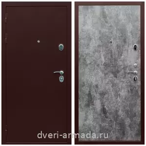 Двери оптом, Металлическая недорогая дверь входная Армада Люкс Антик медь / МДФ 6 мм ПЭ Цемент темный