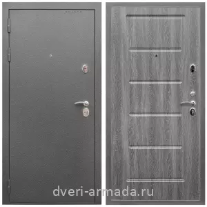 Входные двери 960х2050, Дверь входная Армада Оптима Антик серебро / МДФ 16 мм ФЛ-39 Дуб Филадельфия графит