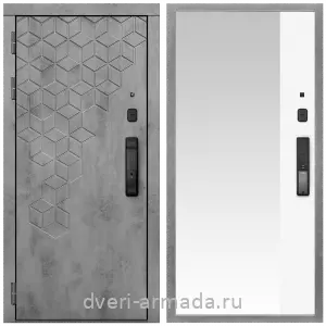 Входные двери Йошкар-Ола, Дверь входная Армада Квадро МДФ 16 мм Kaadas K9 / МДФ 16 мм ФЛЗ Панорама-1 Белый матовый