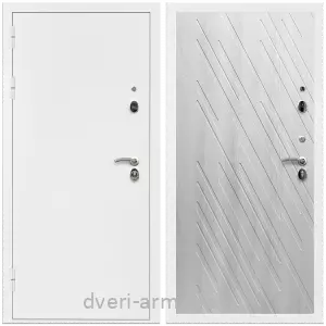 Одностворчатые входные двери, Дверь входная Армада Оптима Белая шагрень / МДФ 16 мм ФЛ-86 Ясень Ривьера Айс