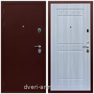 Входные двери с двумя петлями, Дверь входная железная на дачу Армада Люкс Антик медь / МДФ 10 мм ФЛ-242 Сандал белый парадная