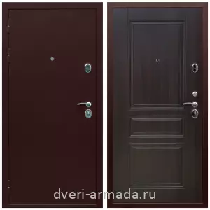 C порошковой окраской, Дверь входная Армада Люкс Антик медь / МДФ 6 мм ФЛ-243 Эковенге наружная с утеплением в частный дом