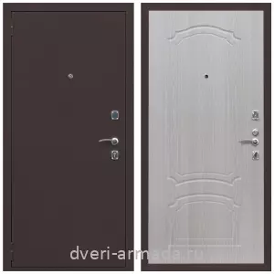 Антивандальные, Антивандальная металлическая  дверь входная Армада Комфорт Антик медь / МДФ 6 мм ФЛ-140 Дуб белёный