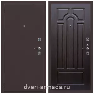 Левые входные двери, Дверь входная Армада Комфорт Антик медь / МДФ 16 мм ФЛ-58 Венге