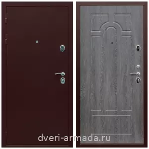 Двери оптом, Металлическая дверь входная железная Армада Люкс Антик медь / МДФ 6 мм ФЛ-58 Дуб Филадельфия графит на заказ в квартиру