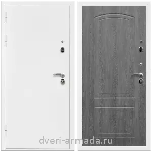 Входные двери с двумя петлями, Дверь входная Армада Оптима Белая шагрень / МДФ 6 мм ФЛ-138 Дуб Филадельфия графит