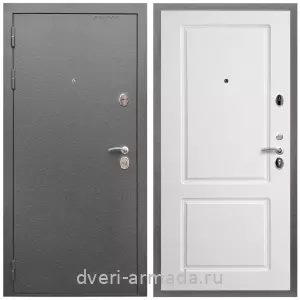 Офисные, Дверь входная Армада Оптима Антик серебро / МДФ 16 мм ФЛ-117 Белый матовый