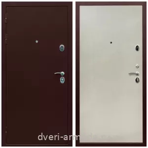 Антивандальные, Антивандальная металлическая  дверь входная утепленная Армада Люкс Антик медь / МДФ 6 мм ПЭ Венге светлый