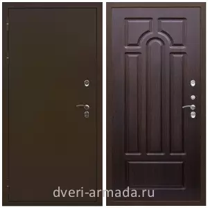 Тамбурные двери, Дверь входная железная наружная в частный дом Армада Термо Молоток коричневый/ МДФ 6 мм ФЛ-58 Венге с терморазрывом