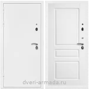 Красивые входные двери, Дверь входная Армада Оптима Белая шагрень / МДФ 16 мм ФЛ-243 Белый матовый