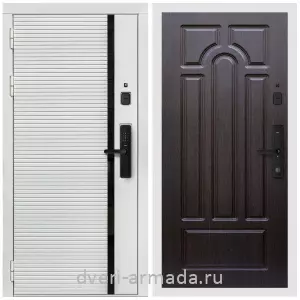 Входные двери 960 мм, Умная входная смарт-дверь Армада Каскад WHITE Kaadas S500 / МДФ 6 мм ФЛ-58 Венге