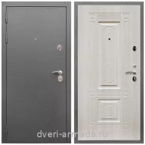 Входные двери 960 мм, Дверь входная Армада Оптима Антик серебро / МДФ 16 мм ФЛ-2 Дуб белёный