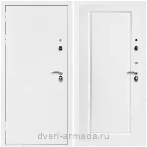 Входные двери толщиной 1.5 мм, Дверь входная Армада Оптима Белая шагрень / МДФ 16 мм ФЛ-119 Белый матовый