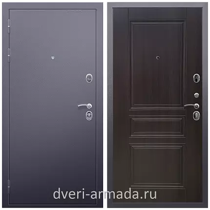Дверь входная железная Армада Люкс Антик серебро / МДФ 6 мм ФЛ-243 Эковенге красивая с порошковым покрытием