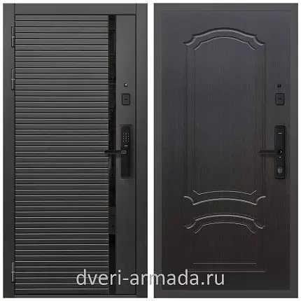Умная входная смарт-дверь Армада Каскад BLACK МДФ 10 мм Kaadas S500  / МДФ 6 мм ФЛ-140 Венге