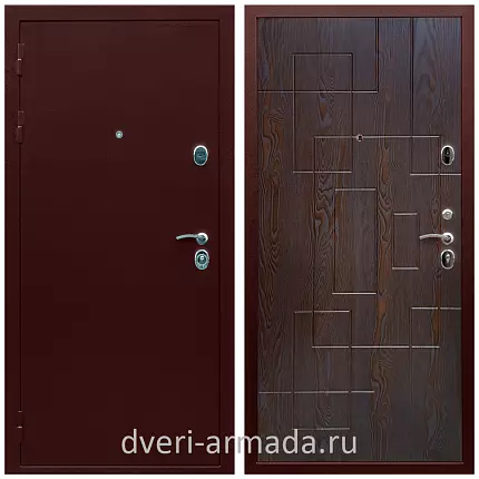 Дверь входная Армада Люкс ТАнтик медь / МДФ 16 мм ФЛ-57 Дуб шоколад