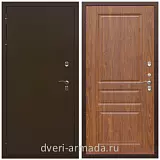 Входные двери для подъезда, Дверь входная стальная утепленная в квартиру Армада Термо Молоток коричневый/ ФЛ-243 Морёная берёза от производителя на этаж